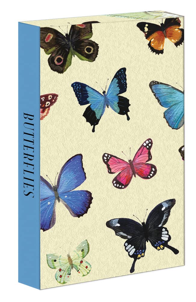 teNeues - 8-Pen Set: Butterflies, 8 Ballpoint Pens, Sleek Paper Case, Magnetic Enclosure: Set of 8 Ball Point Pens in a Slim Case