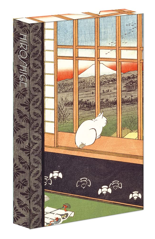 teNeues - 8-Pen Set: Ricefields and Torinomachi Festival by Hiroshige, 8 Ballpoint Pens, Unique Paper Wrapped Barrel, Soft Touch, Sleek Case: Set of 8 Ball Point Pens in a Slim Case