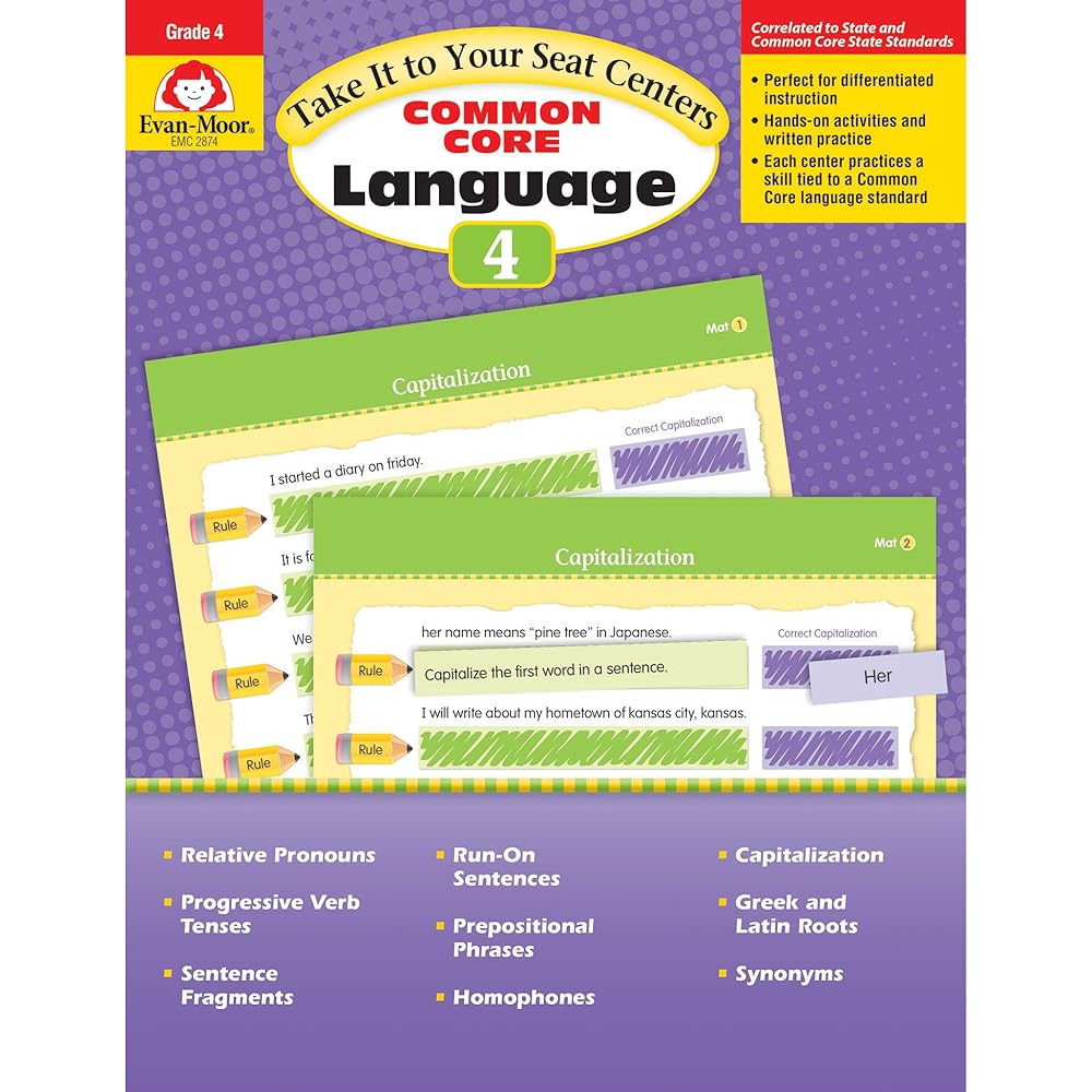Take It to Your Seat Language Centers, Grade 4