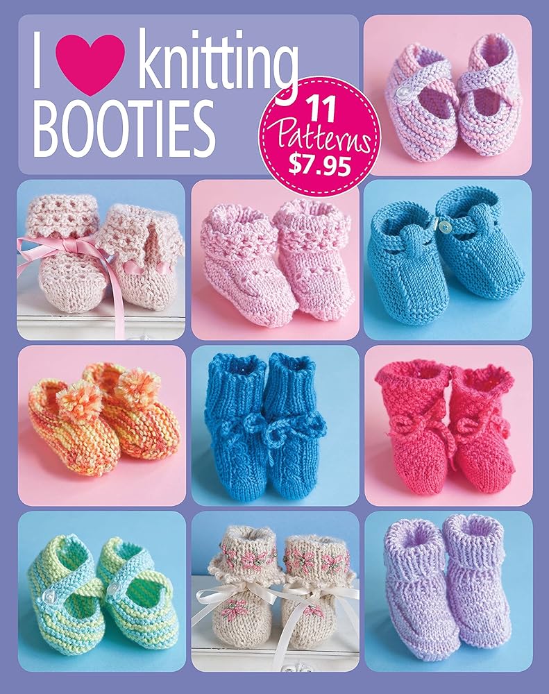 I Love Knitting Booties-Pompoms, Straps, Embroidery, Lace, and More-Free Online Video Tutorials Available
