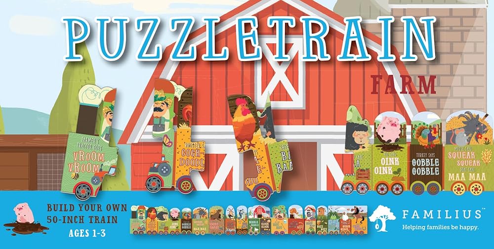 Farm Animals 26-Piece Puzzle (PuzzleTrain)