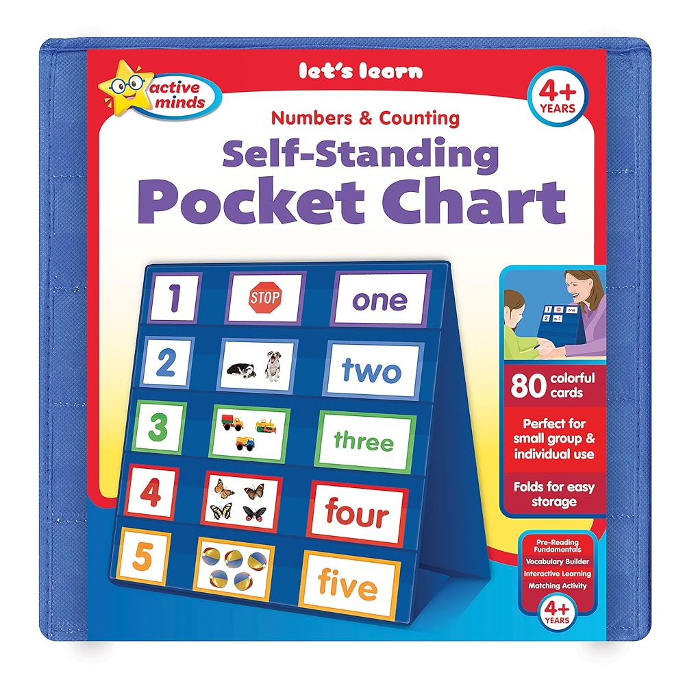Active Minds - Numbers & Counting Self-Standing Pocket Chart