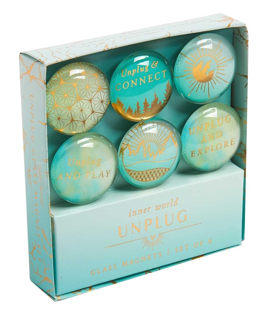 Unplug Glass Magnet Set (Set of 6) (Inner World)