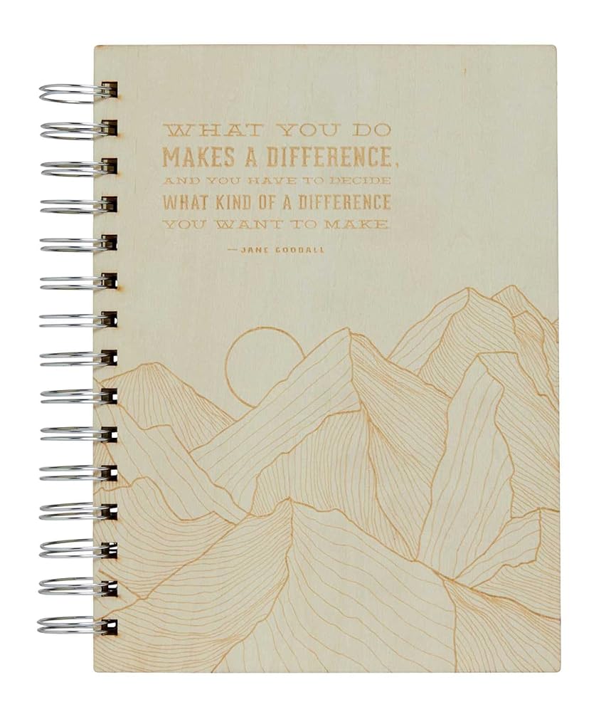Conservation Wooden Journal: Laser Engraved Wood (Notebook With Lined Pages)