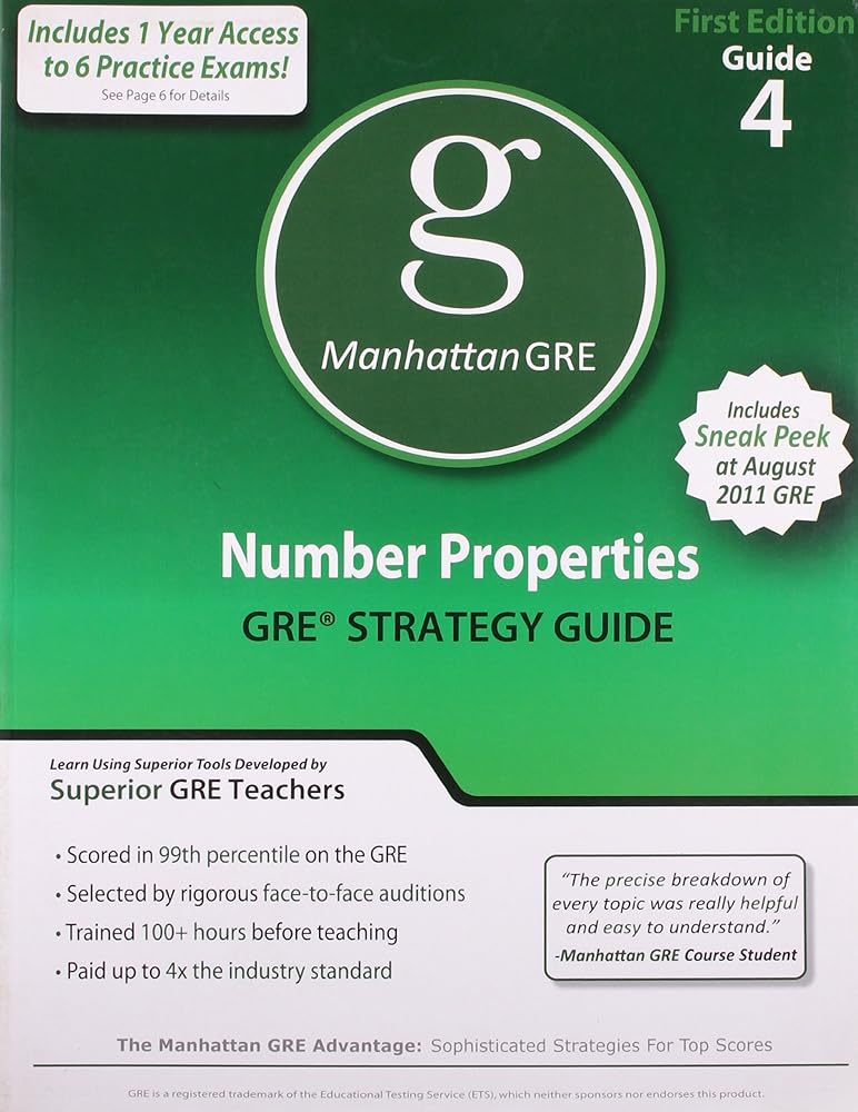 Number Properties GRE Preparation Guide, 1st Edition (Manhattan Gre Prep)