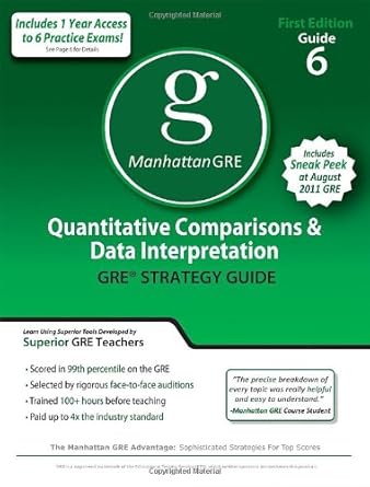 Quantitative Comparisons & Data Interpretation GRE Preparation Guide, 1st Ed (Manhattan Gre Prep)