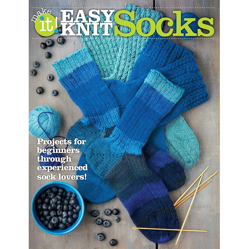 Easy Knit Socks: Projects for Beginners Through Experienced Sock Lovers-Over 20 Stylish Sock Patterns for all the Family, Featuring Sock Yarns, Sport and Worsted Weight Yarns