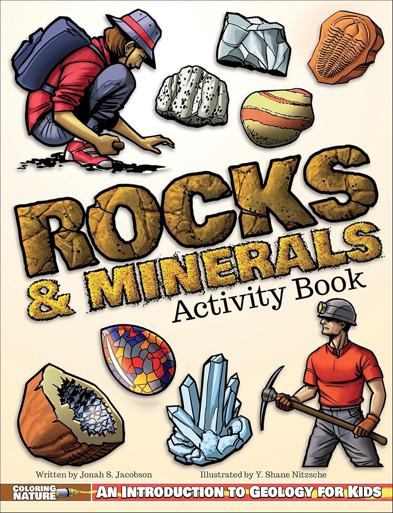 Rocks & Minerals Activity Book: An Introduction to Geology for Kids (Coloring Nature)
