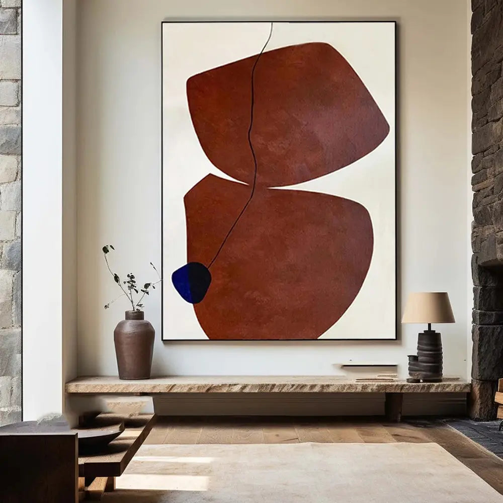 Handmade Abstract Canvas Oil Painting Wabi Sabi Art