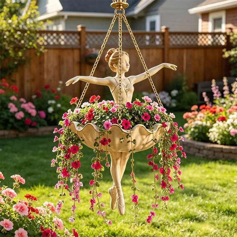 Creative Ballerina Flower Pot Hanging Ornaments