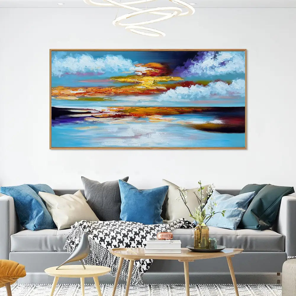 Handmade Abstract Seascape Canvas Oil Painting