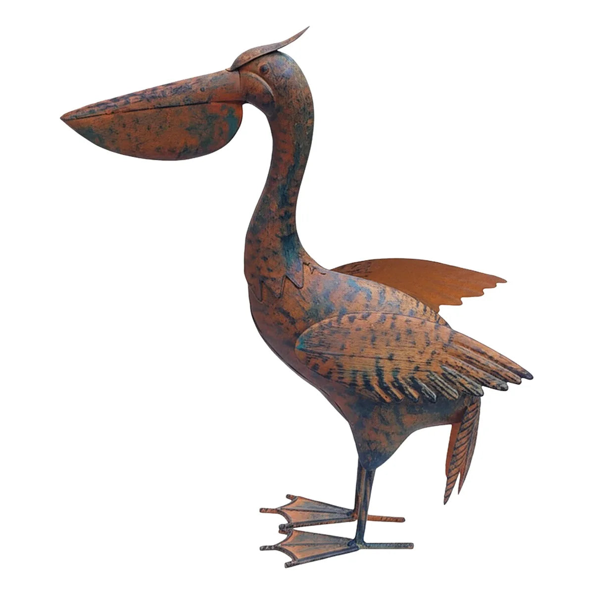 Pelican Sculpture Animal Figurine Craft Accessories Ornament Craft  DIY Artwork Farmhouse Patio Pelican Metal Yard Decor