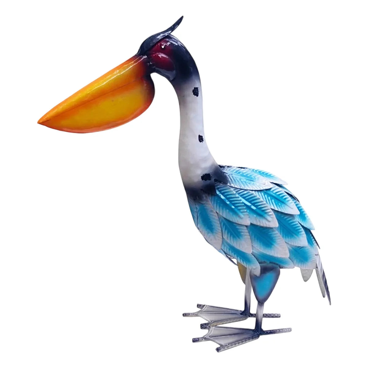 Pelican Sculpture Animal Figurine Craft Accessories Ornament Craft  DIY Artwork Farmhouse Patio Pelican Metal Yard Decor