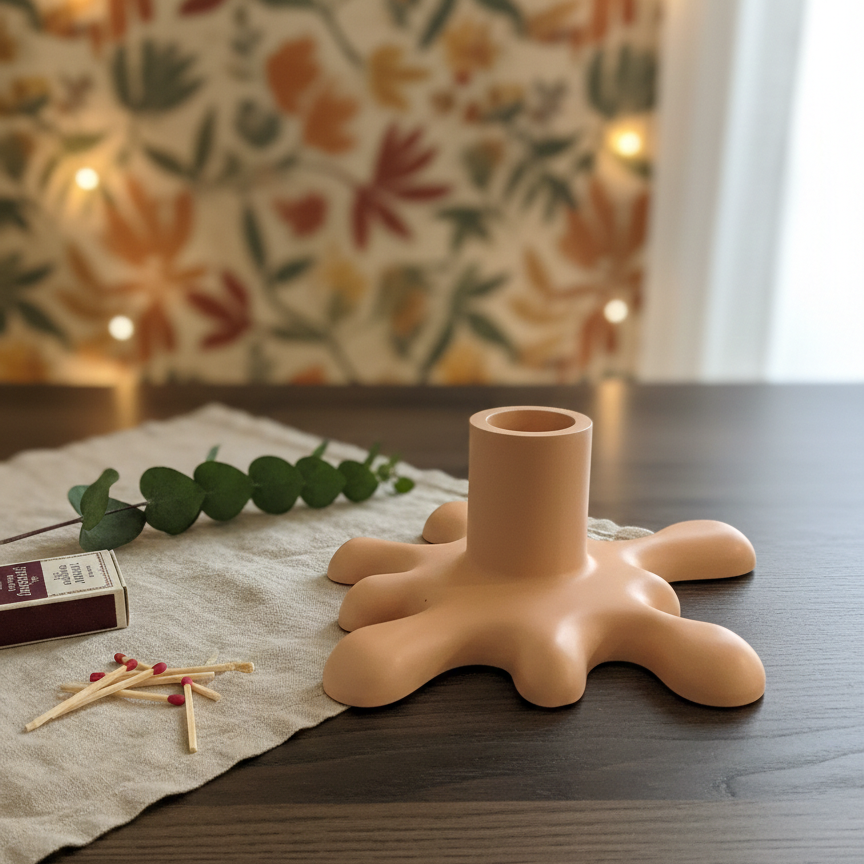 Blob Jesmonite Candle Holder
