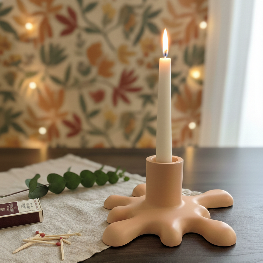 Blob Jesmonite Candle Holder