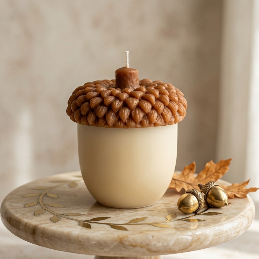 Acorn Sculpture Candle