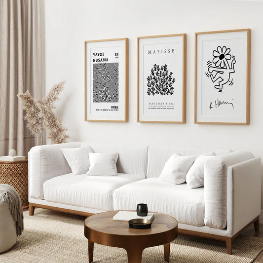 Black and White Matisse Art Set of 3 Posters