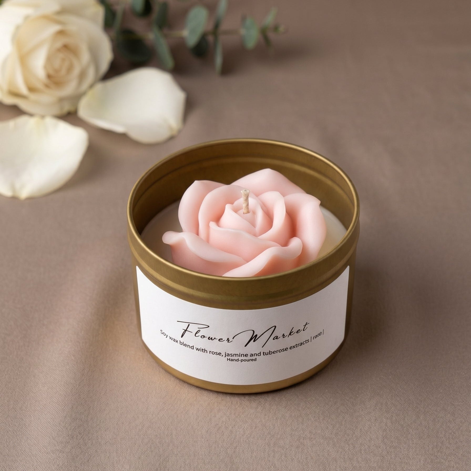 Rose Flower Candle in a Jar