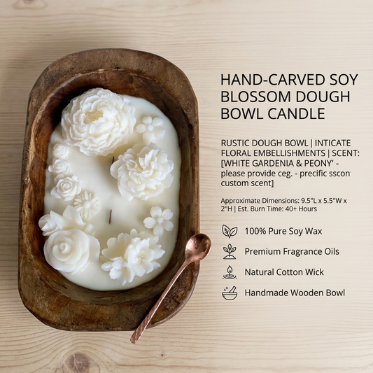 Botanical Garden Dough Bowl Candle | Two Styles