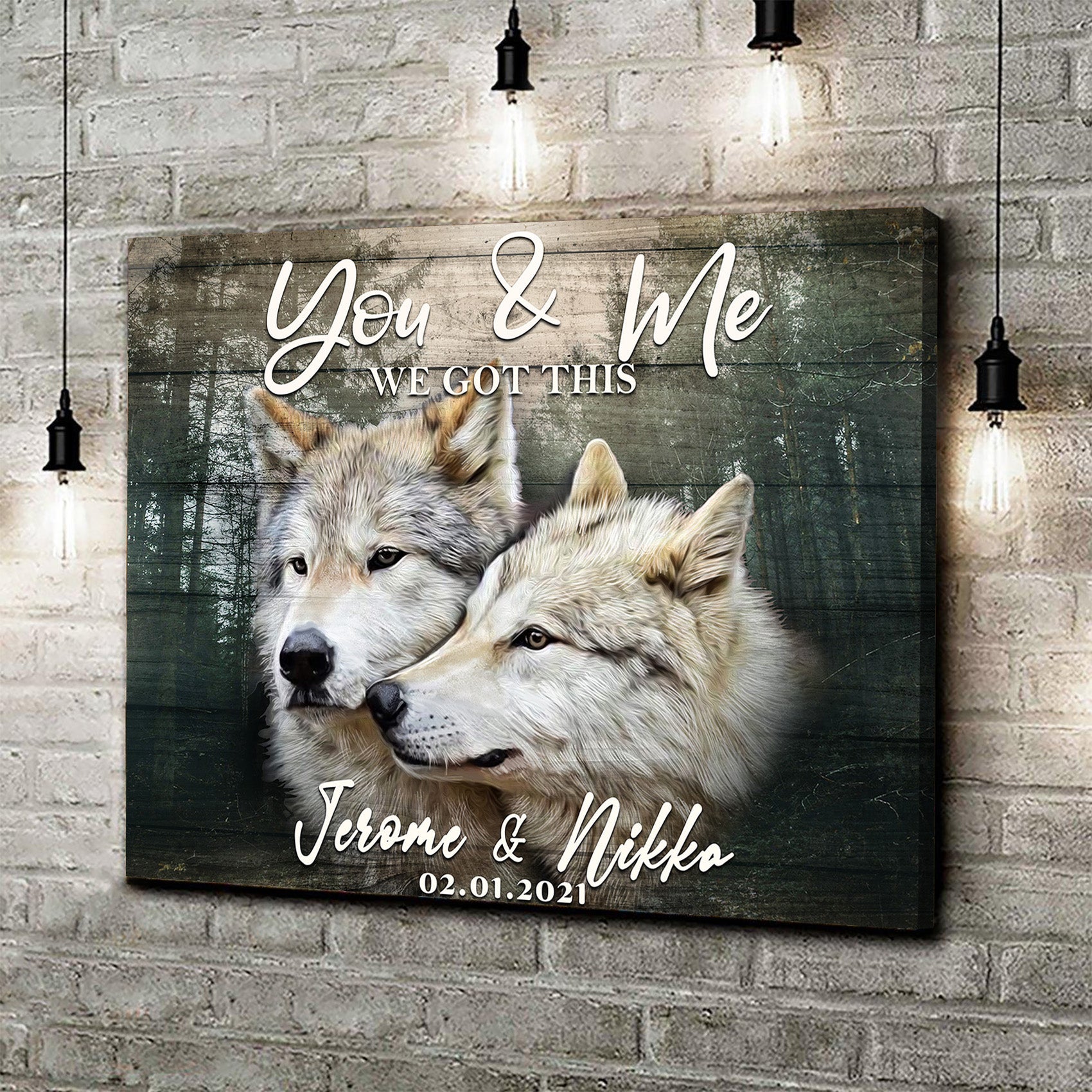 We Got This Couple Wolves Sign