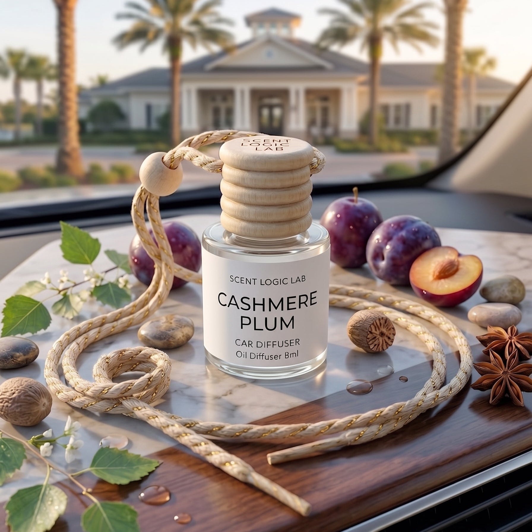 Luxury Car Diffuser — Nature Scents, 8ml Refillable, Long-Lasting Fragrance