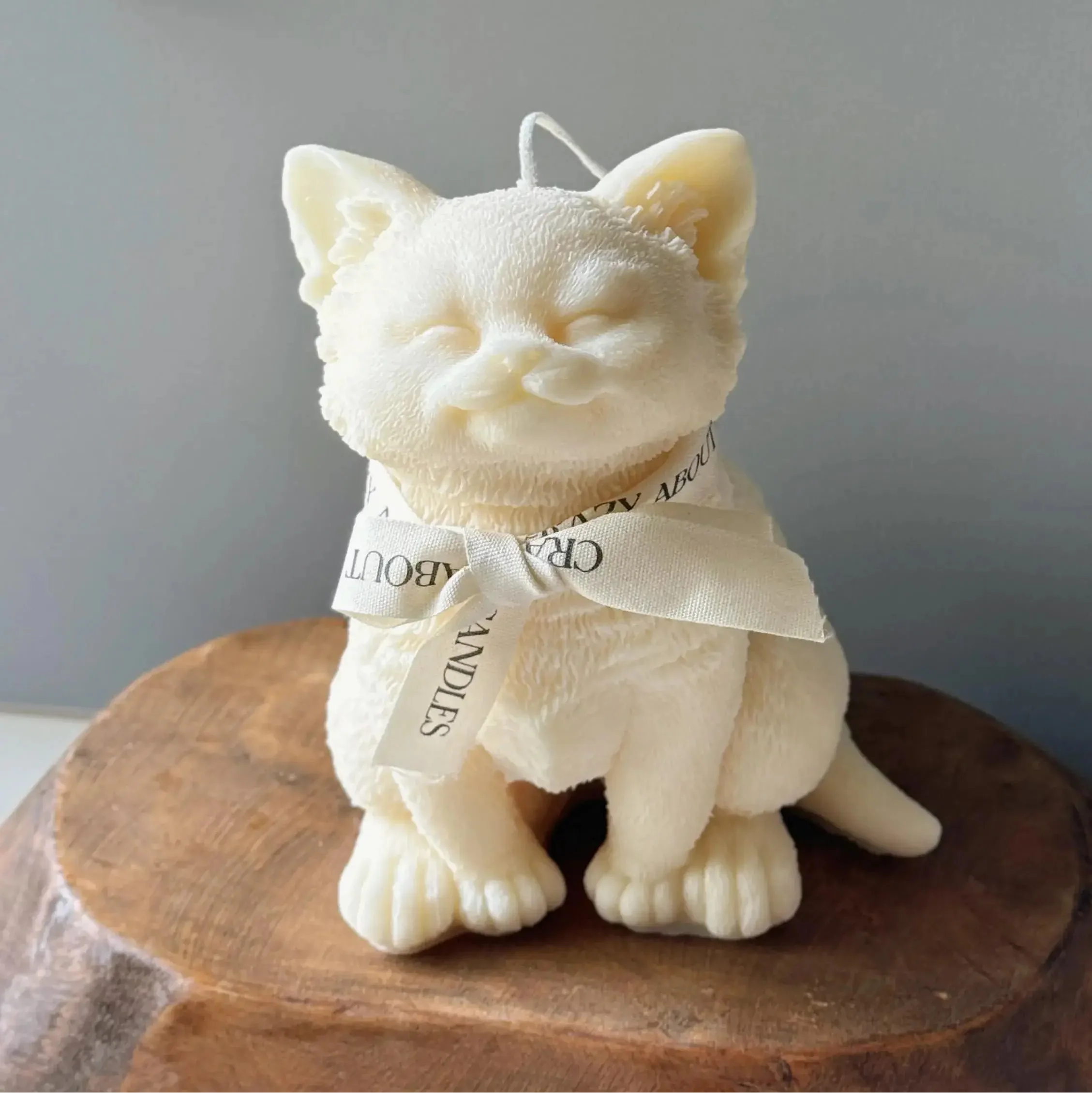 Large Cat Sculpture Candle