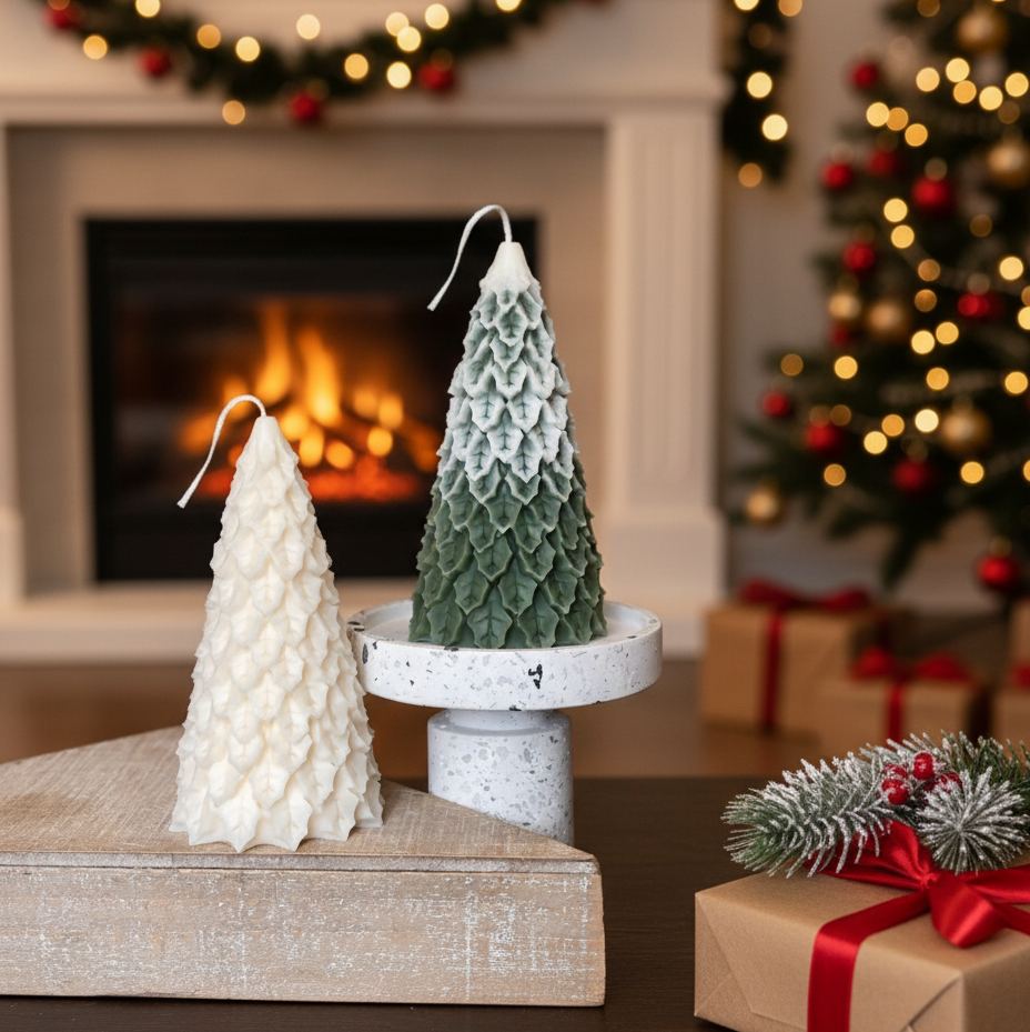 Christmas Pine Tree Candles