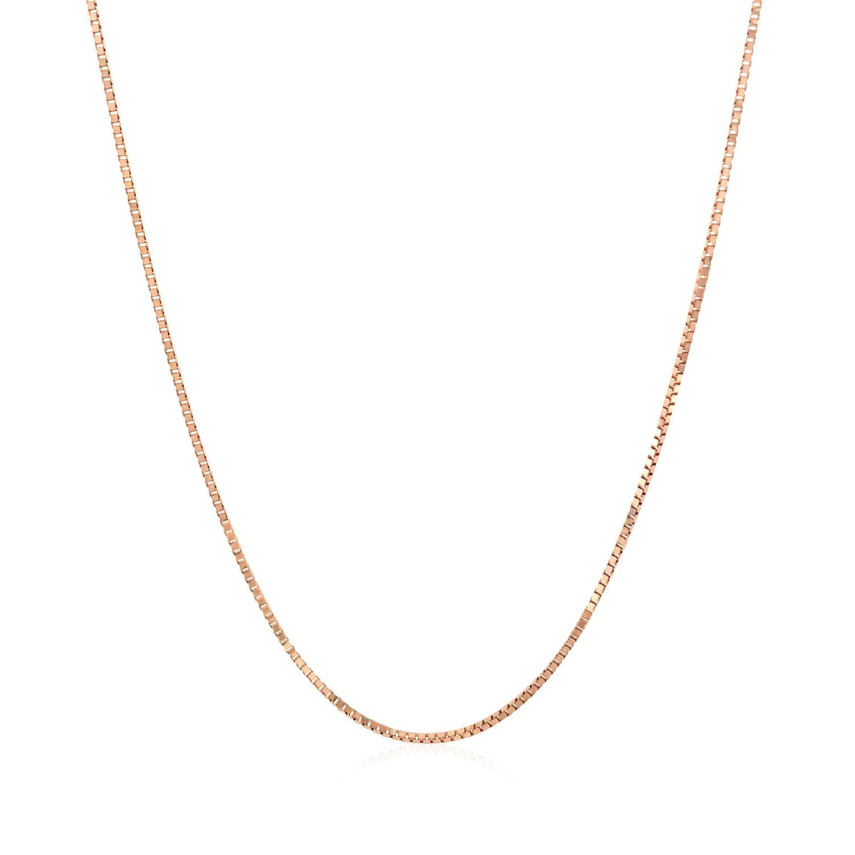 14k Rose Gold Classic Box Chain (0.73 mm)