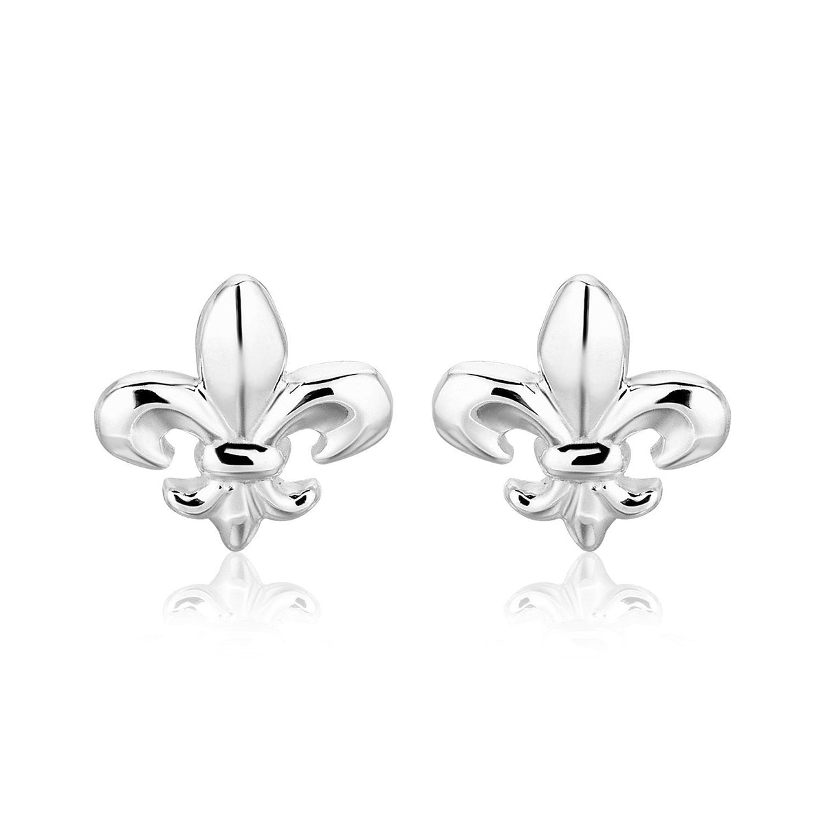 Sterling Silver Fluer De Lis Earrings