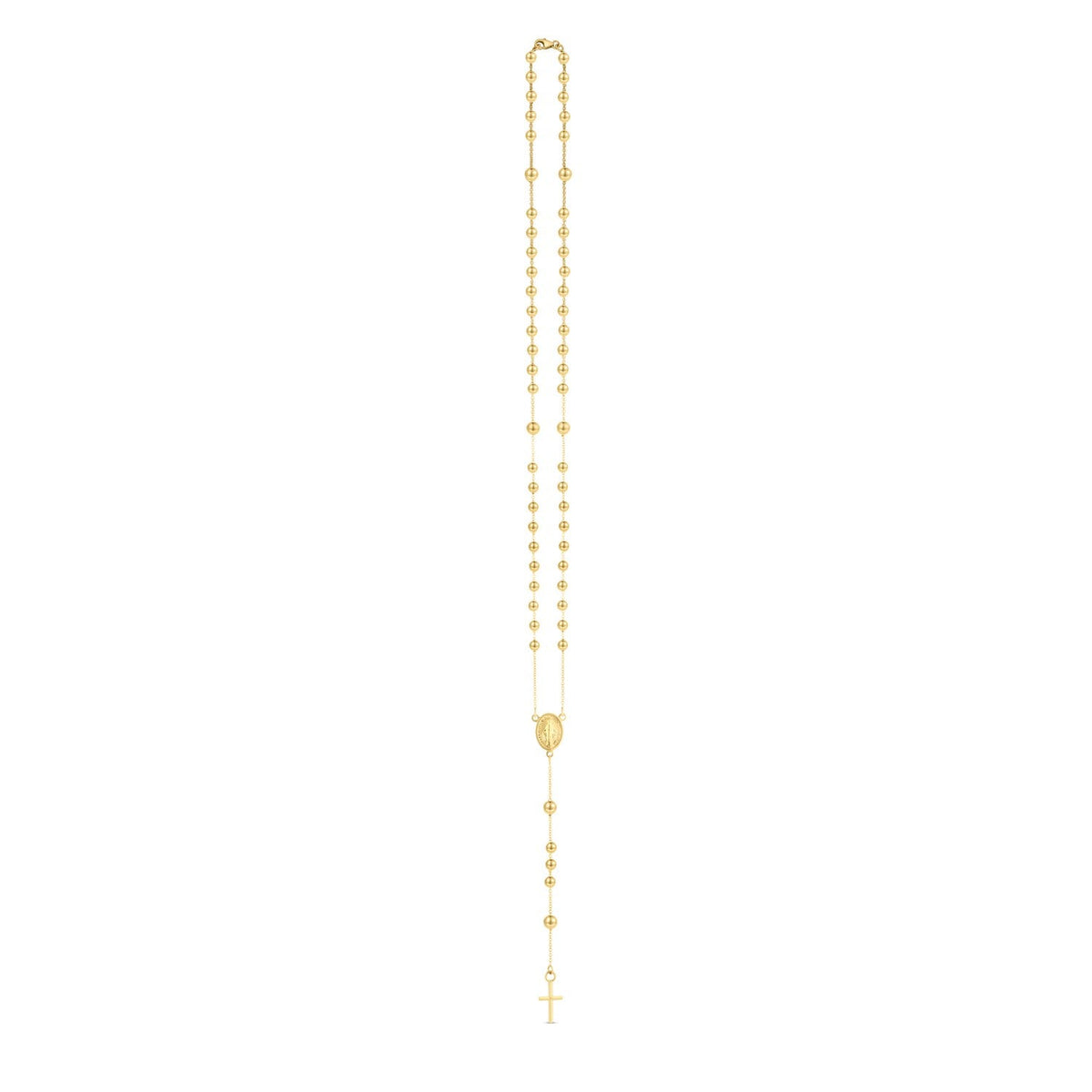 14K Yellow Gold Rosary Necklace