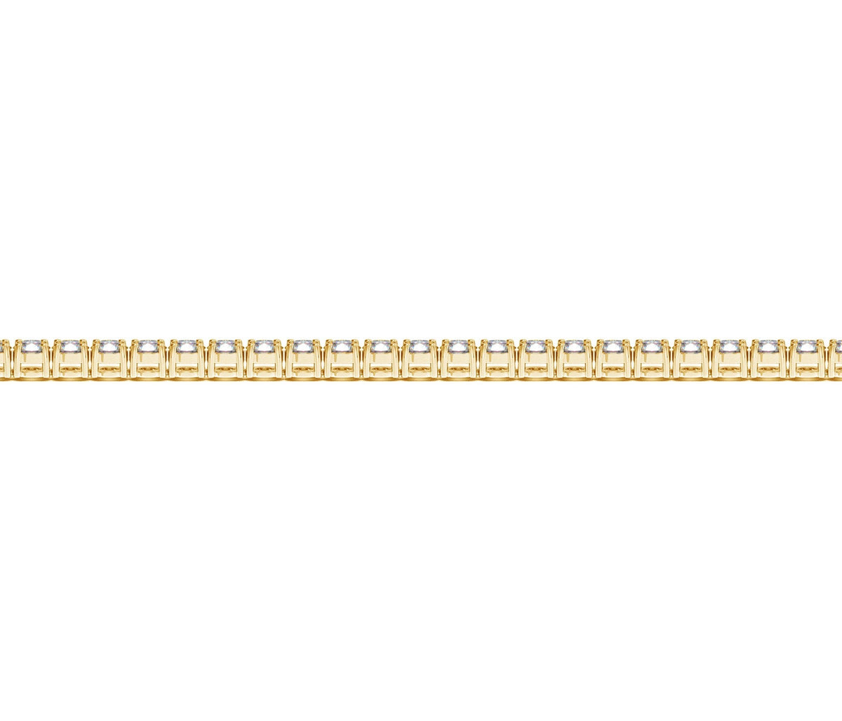Lab Grown Round Diamond Tennis Bracelet in 14k Yellow Gold (3 cctw F/G  VS2/SI1)