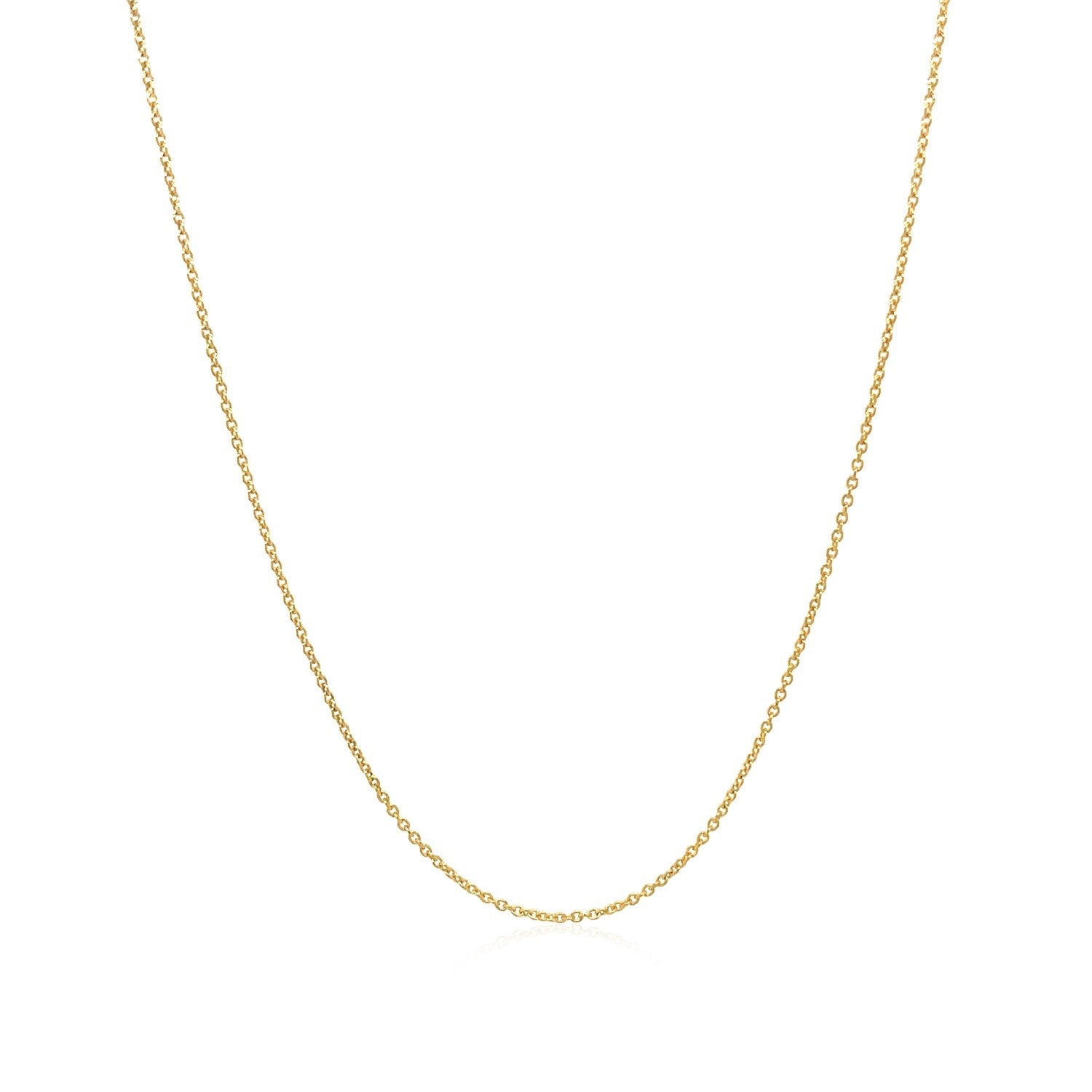 14k Yellow Gold Oval Cable Link Chain (0.85 mm)