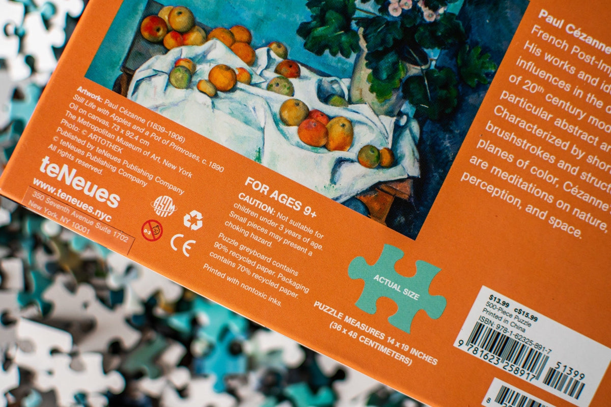 Apples by Cezanne, 500 Piece Puzzle, Full Color Artwork, Expertly Printed, Compact Box, 14 x 19" Puzzle: 500-Piece Puzzle in a compact 2-piece box
