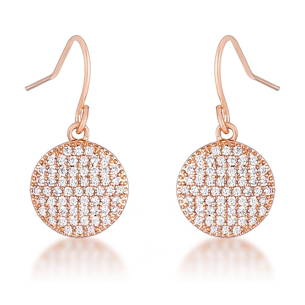 Avera .6 Ct Elegant Cubic Zirconia Plated Disk Earrings