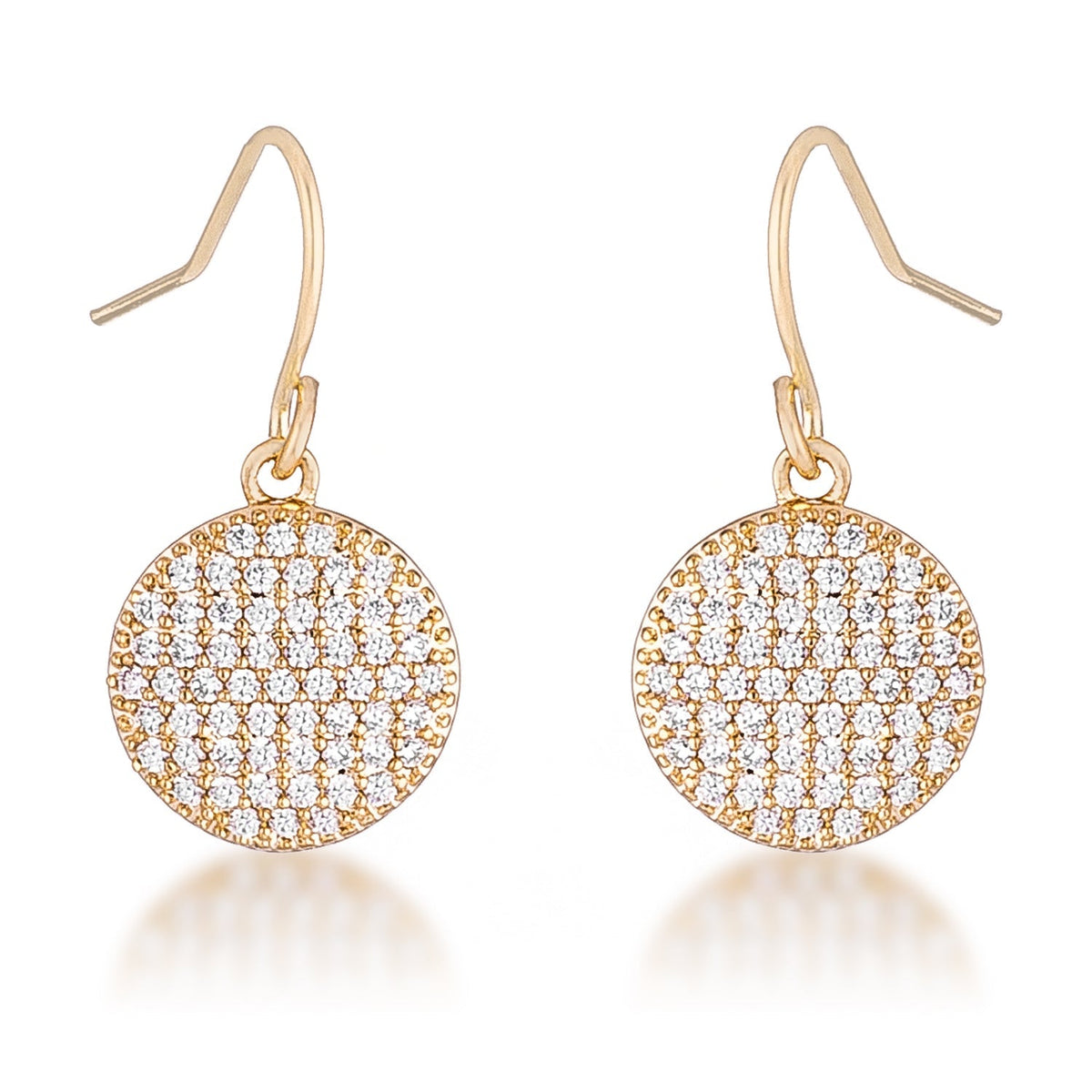 Avera .6 Ct Elegant Cubic Zirconia Plated Disk Earrings