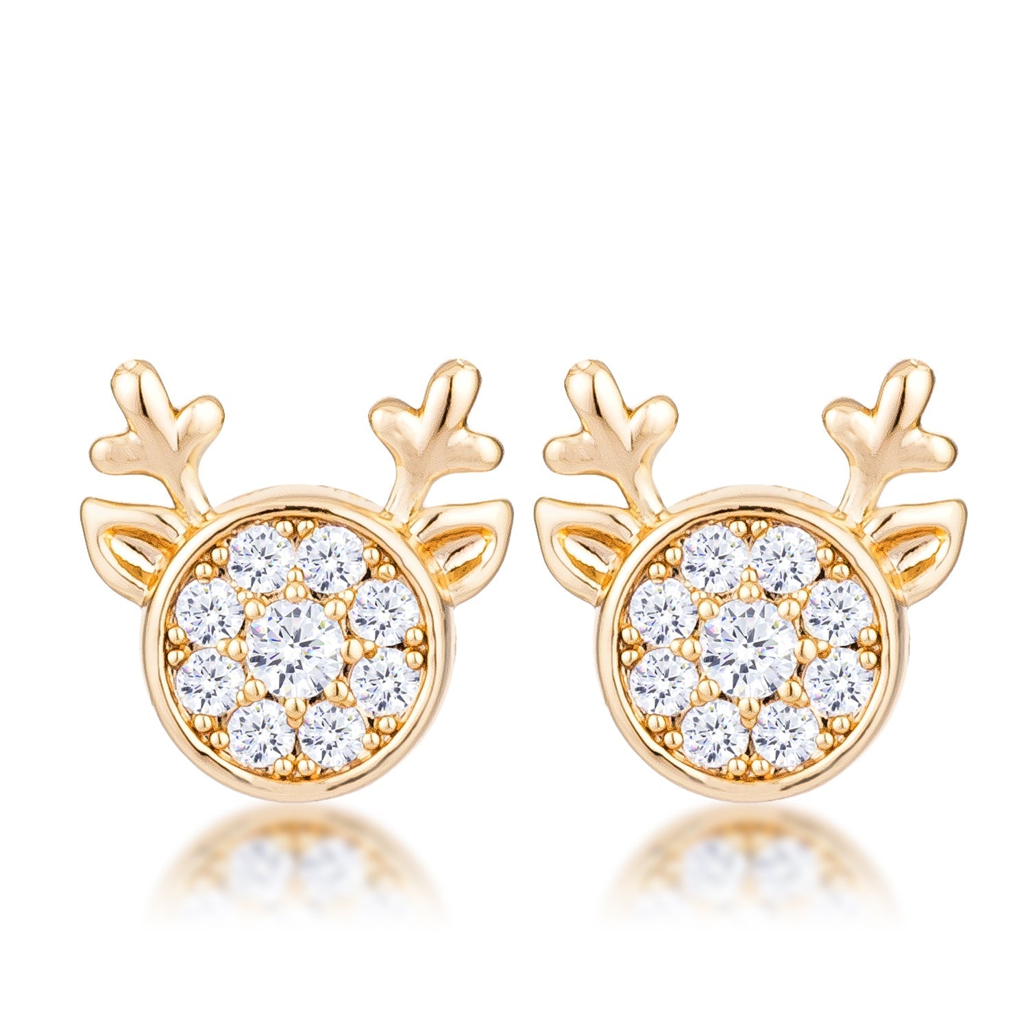 CZ Reindeer Earrings