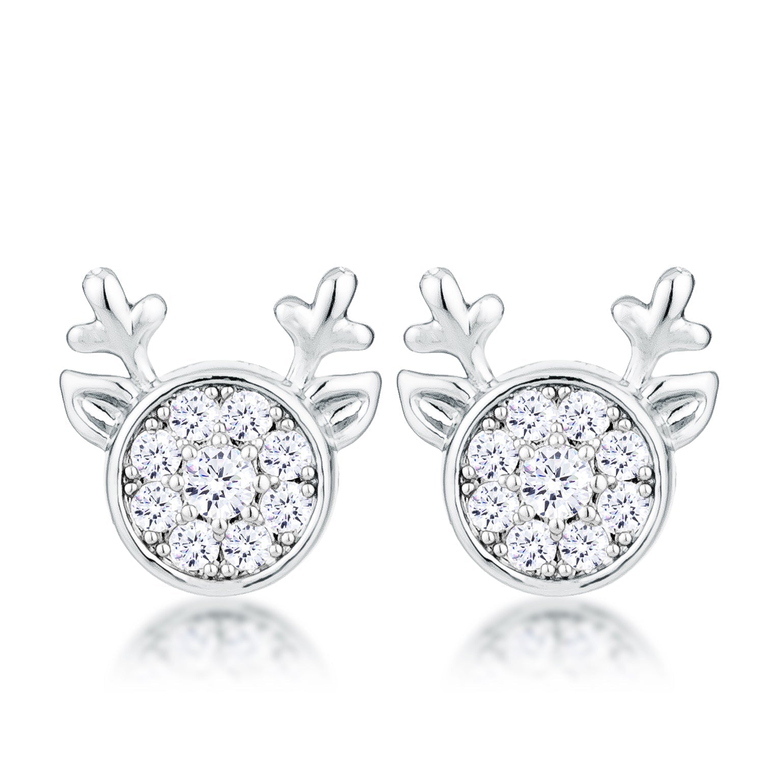CZ Reindeer Earrings