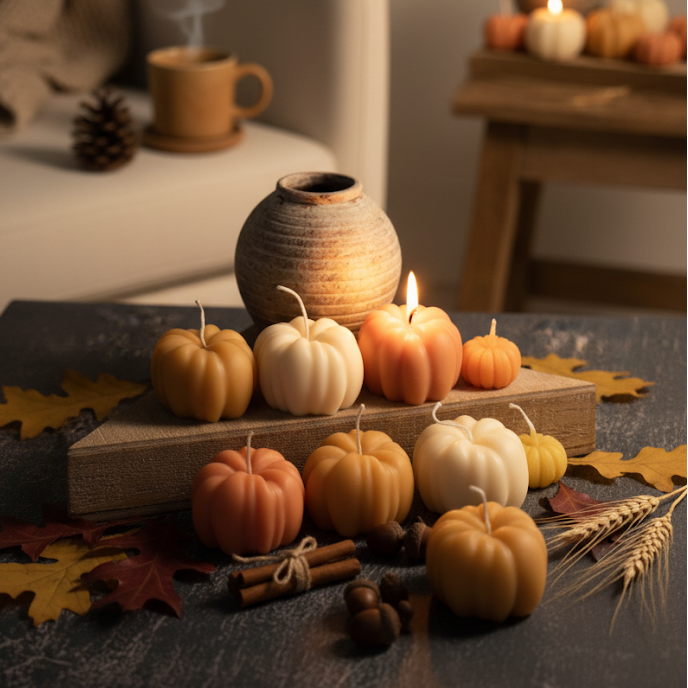 Acorn Sculpture Candle | Rustic Candle | Autumn Candle