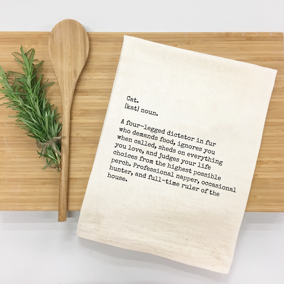 "Funny Cat Definition" Kitchen Towel