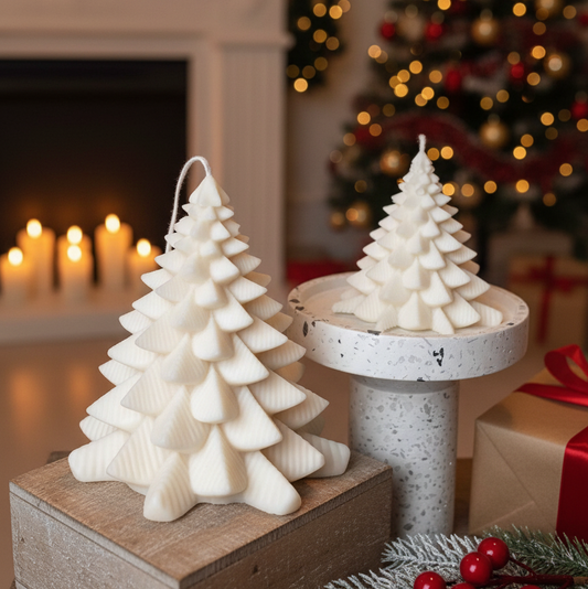 Christmas Fir Tree Candles | Festive Holiday Decor