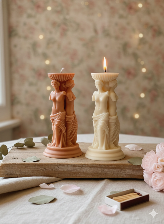Goddess Sculpture Candle | Soy Wax Art Trio