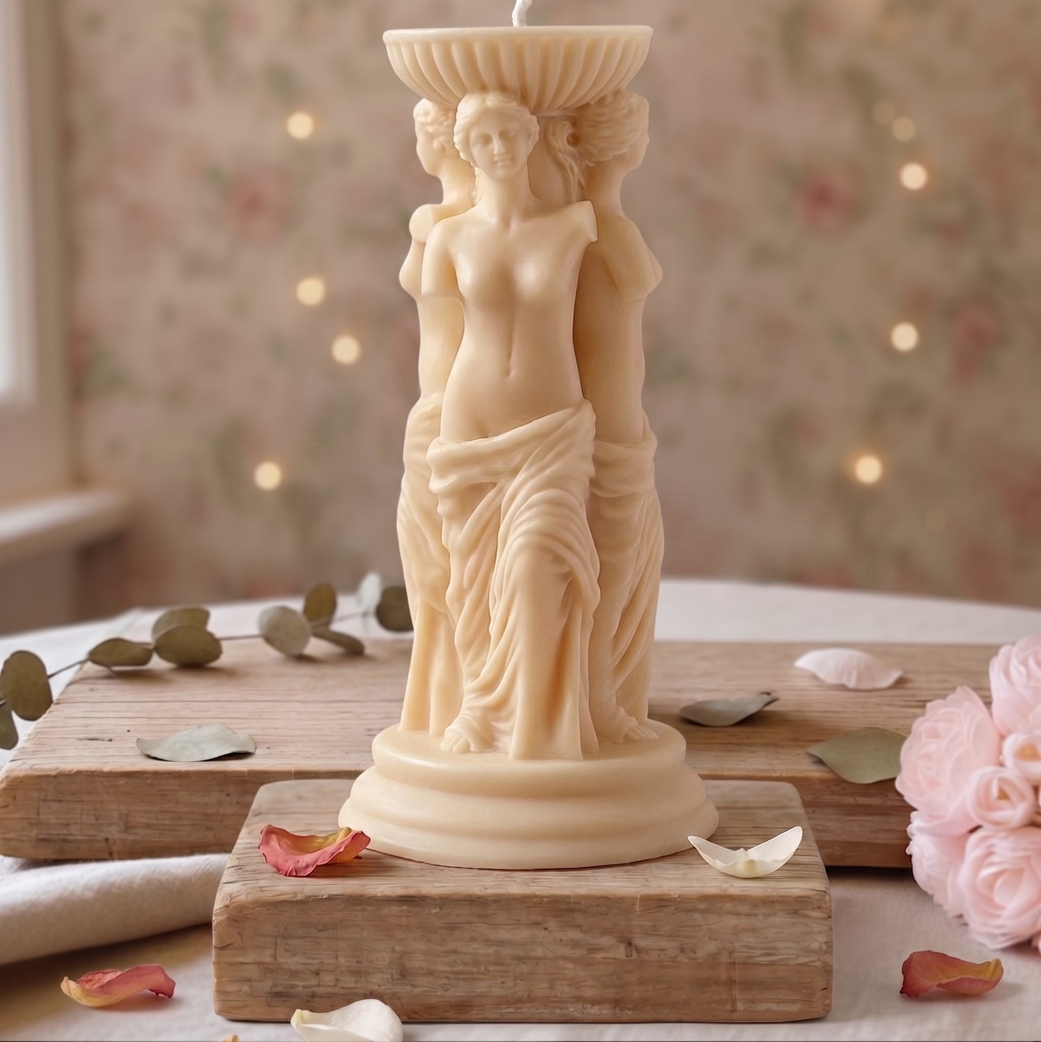 Goddess Sculpture Candle | Soy Wax Art Trio
