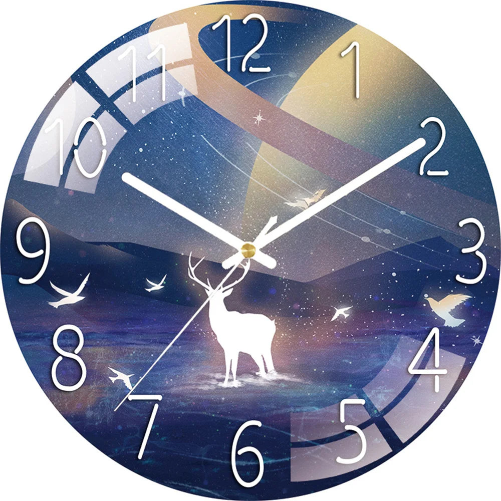 Art Wall Clock Home Decoration Fashion Decoration Silent Quartz Clocks Child Dreaming Whale Art Clock Wall Christmas Gift Family