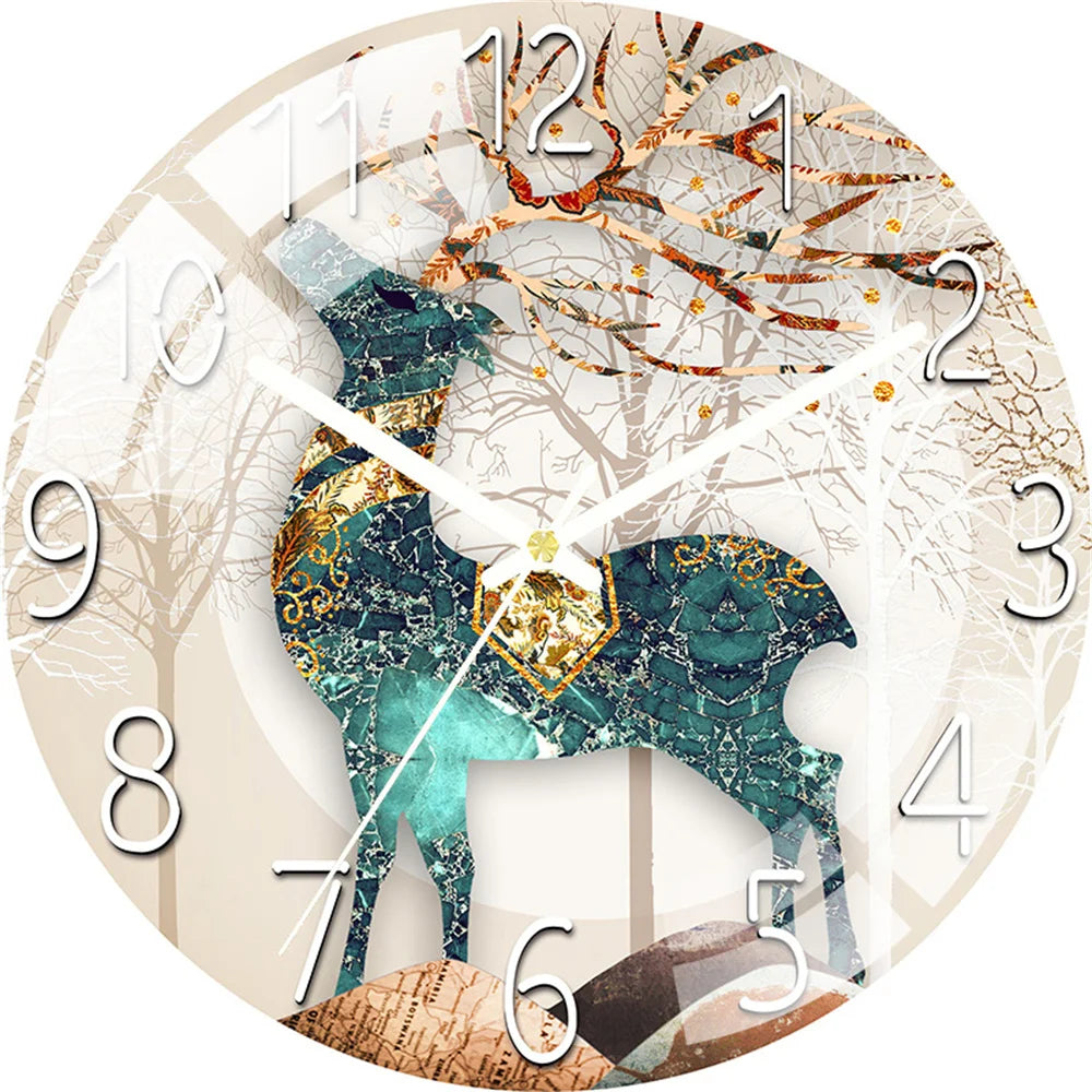 Art Wall Clock Home Decoration Fashion Decoration Silent Quartz Clocks Child Dreaming Whale Art Clock Wall Christmas Gift Family