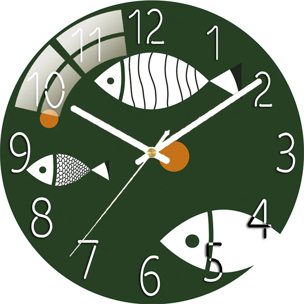 Art Wall Clock Home Decoration Fashion Decoration Silent Quartz Clocks Child Dreaming Whale Art Clock Wall Christmas Gift Family