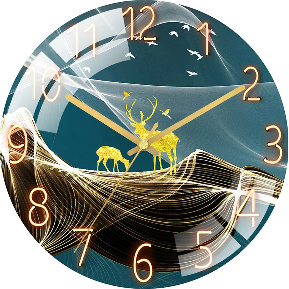 Art Wall Clock Home Decoration Fashion Decoration Silent Quartz Clocks Child Dreaming Whale Art Clock Wall Christmas Gift Family