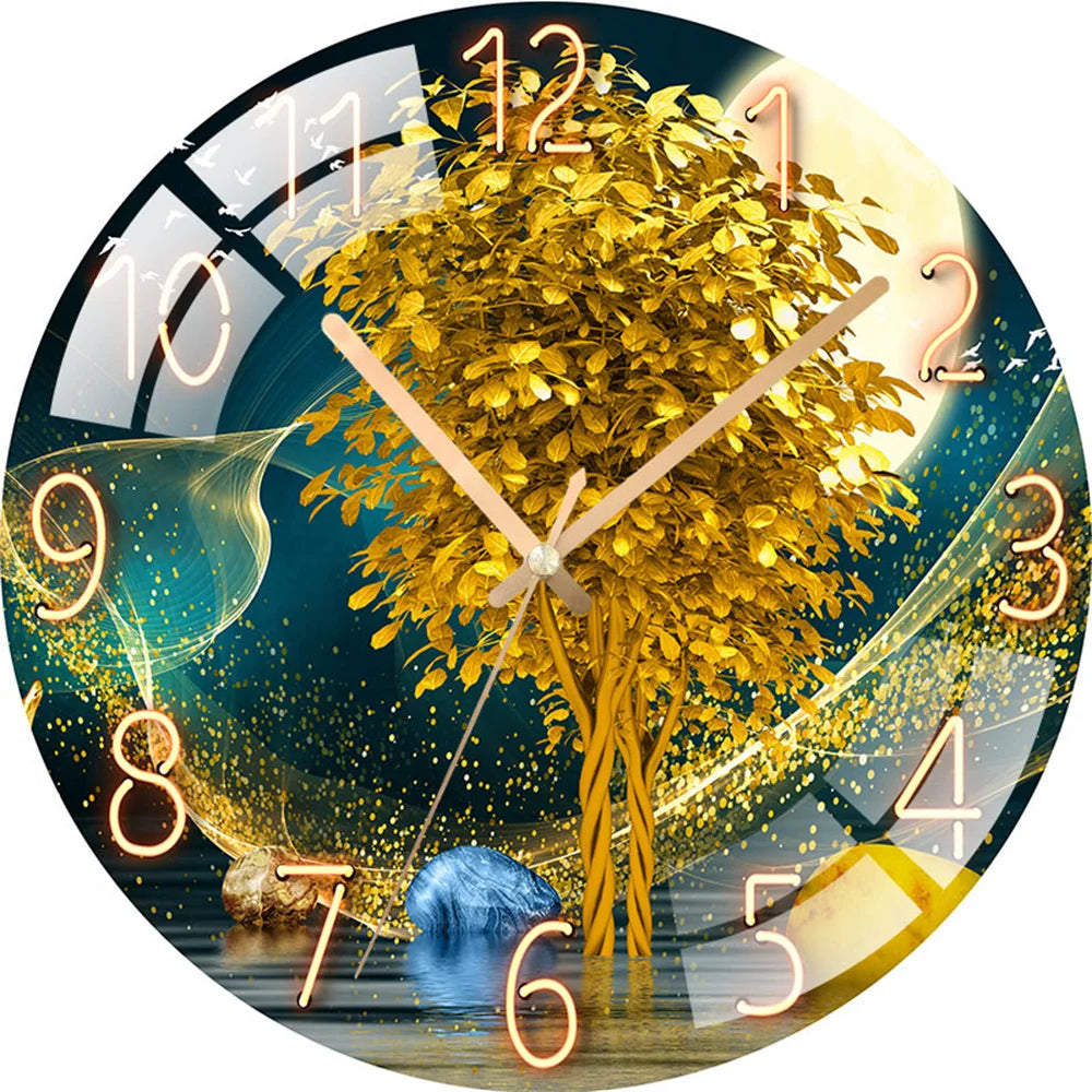 Art Wall Clock Home Decoration Fashion Decoration Silent Quartz Clocks Child Dreaming Whale Art Clock Wall Christmas Gift Family