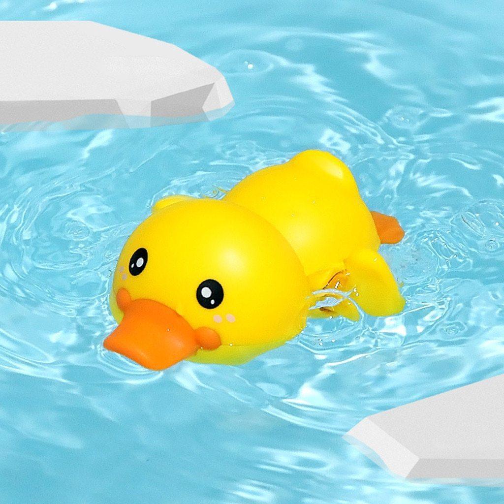 Bathroom Bath Shower Baby Clockwork Swimming Play Water Cute Little Yellow Duck Bathing Bathtub Toys For Kids