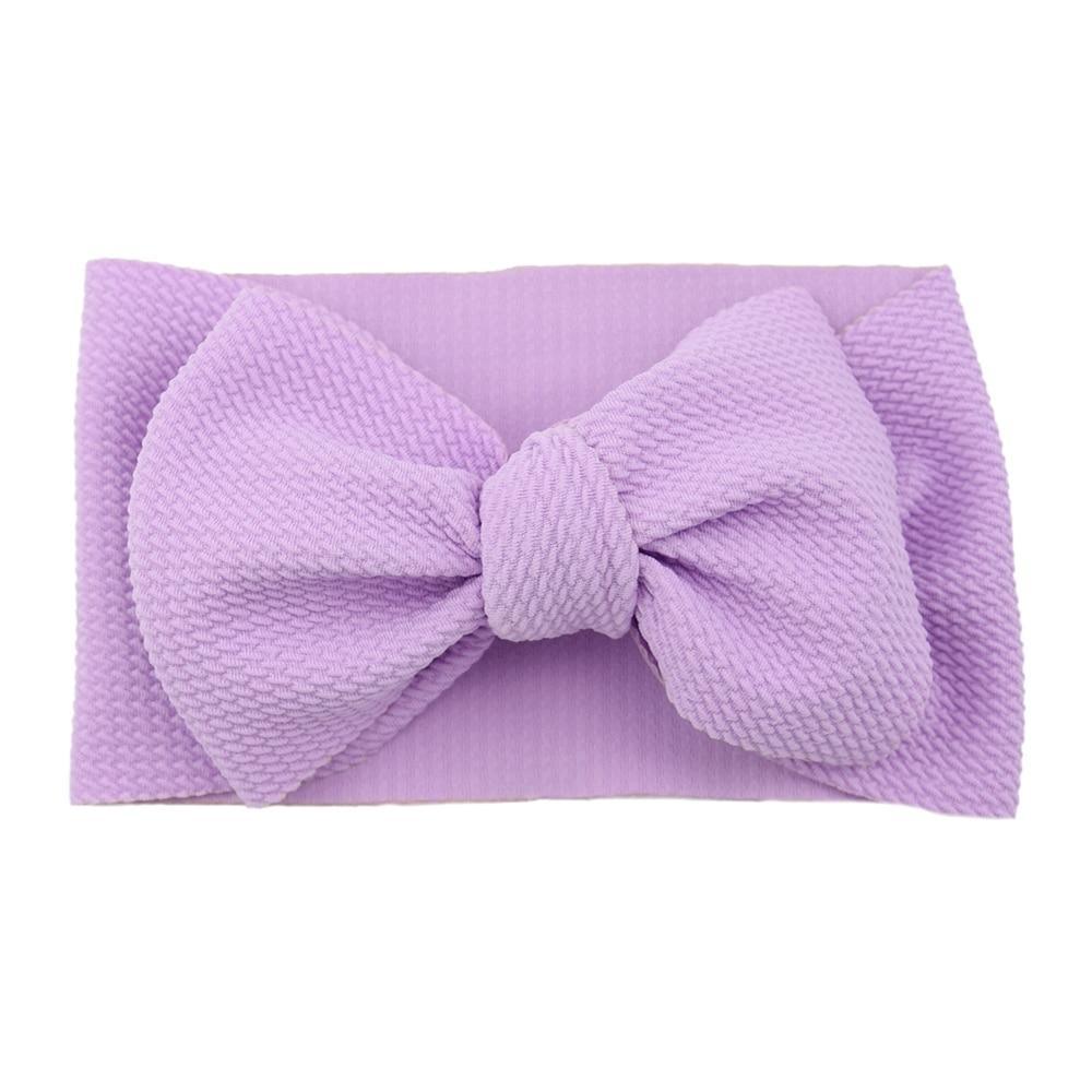 Big Bow Knot Solid Elastic Hairband Headband Stretch Turban Head Wrap Headwear