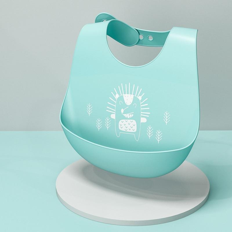 Adjustable Oil-proof  Food Grade Silicone Drool bib Soft And Comfortable Saliva Towel Lunch Baby Bib For Babies and Kids